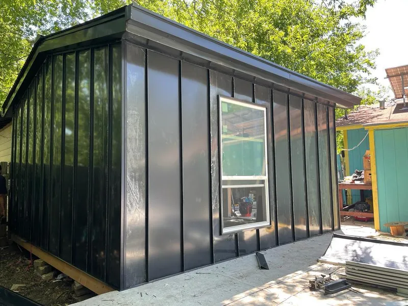 Black standing seam metal wall panels for Metal Roof Installation in Brookside